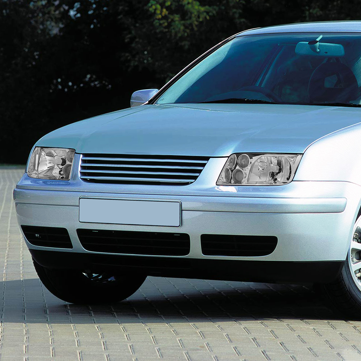 EURO SPEC E-CODE] FOR 99-05 JETTA MK4 CHROME HOUSING HEADLIGHTS W